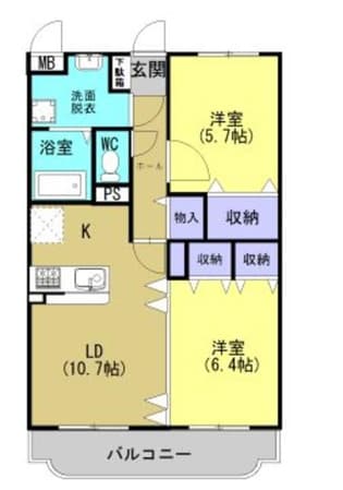 ユーミーやなせの物件間取画像